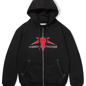 ICHPIG ALLSTAR ZIP-UP HOOD BLACK