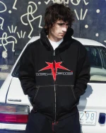 ICHPIG ALLSTAR ZIP-UP HOOD BLACK