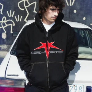ICHPIG ALLSTAR ZIP-UP HOOD BLACK