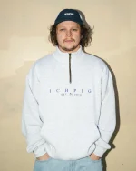 AUS SENTINEL 1/4 ZIP WHITE MARLE