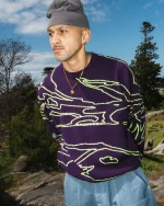 ICHPIG ODYSSEY KNITTED CREW PLUM