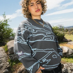 ODYSSEY KNITTED CREW CHARCOAL