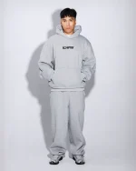 ICHPIG CINCH-UP TRACK PANTS GREY MARLE