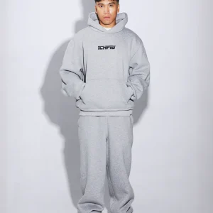 ICHPIG CINCH-UP TRACK PANTS GREY MARLE