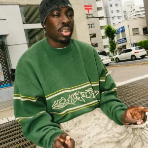 RAZOR KNITTED CREW DARK FOREST
