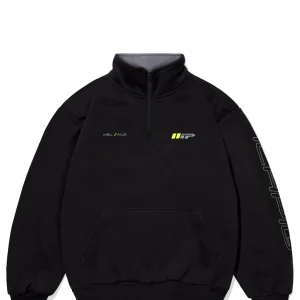 EMBLEM 1/4 ZIP BLACK
