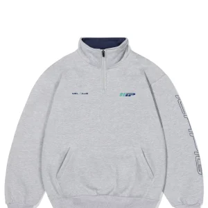 EMBLEM 1/4 ZIP GREY MARLE