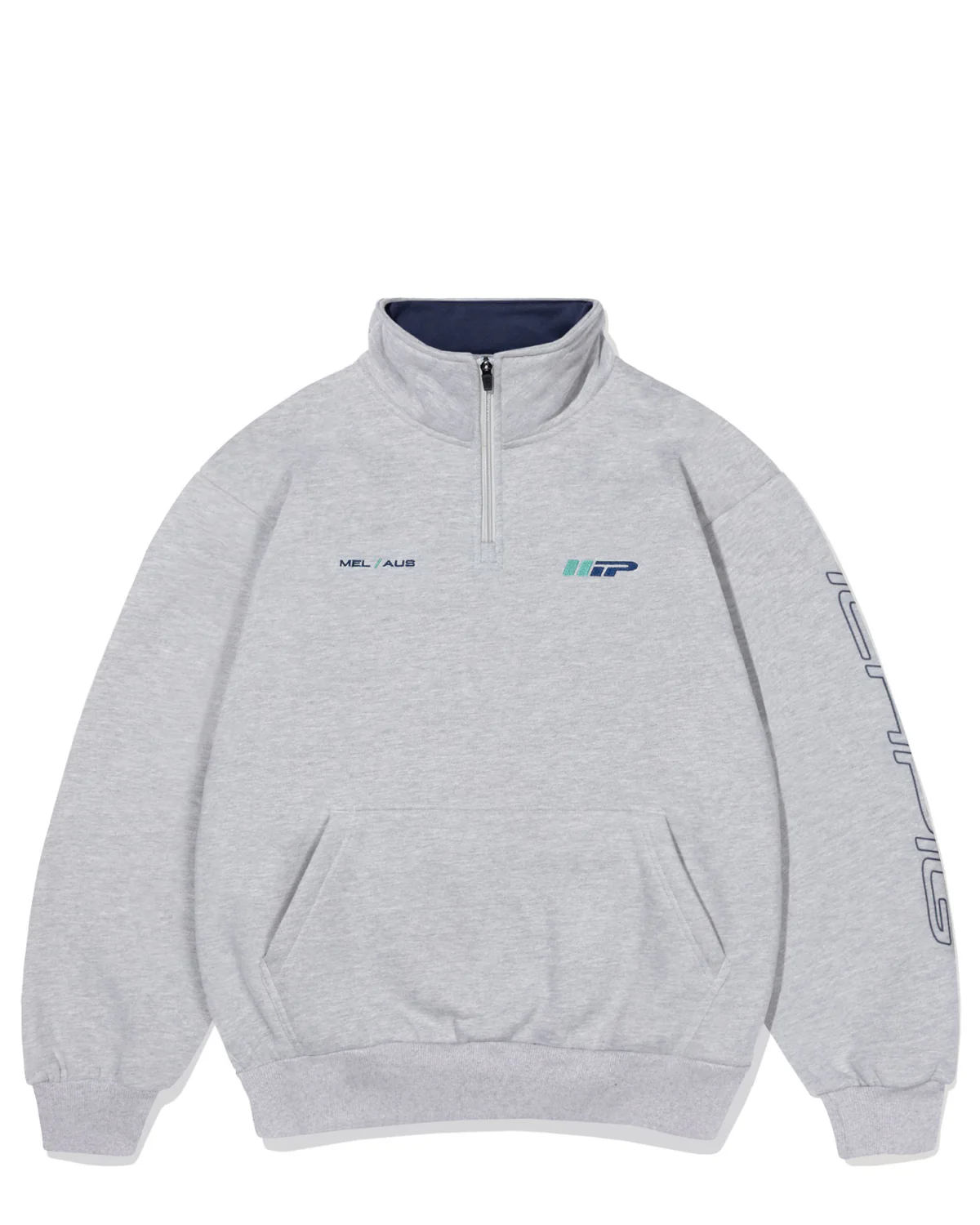 EMBLEM 1/4 ZIP GREY MARLE EMBLEM 1/4 ZIP GREY MARLE
