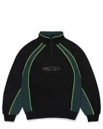 PULSE PANEL 1/4 ZIP BLACK / DARK GREEN / VOLT