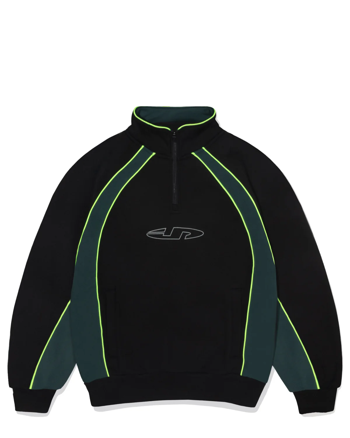 PULSE PANEL 1/4 ZIP BLACK / DARK GREEN / VOLT PULSE PANEL 1/4 ZIP BLACK / DARK GREEN / VOLT