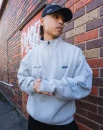 EMBLEM 1/4 ZIP GREY MARLE