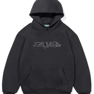 DISTORT PULLCORD HOOD VINTAGE BLACK