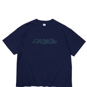 ICHPIG DISTORT TEE NAVY