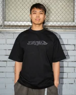 ICHPIG DISTORT TEE BLACK