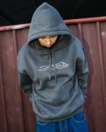 DISTORT PULLCORD HOOD VINTAGE BLACK