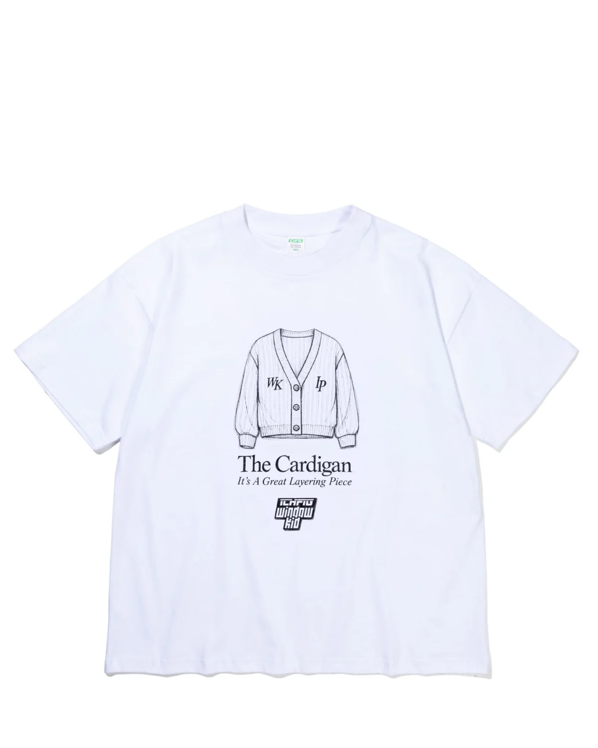 ICHPIG WINDOW KID CARDIGAN TEE WHITE ICHPIG WINDOW KID CARDIGAN TEE WHITE