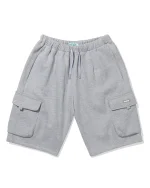 ICHPIG FLEECE CARGO SHORTS GREY MARLE