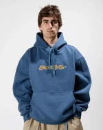 ICHPIG CONTOUR PULLCORD HOOD CERULEAN