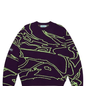ICHPIG ODYSSEY KNITTED CREW PLUM