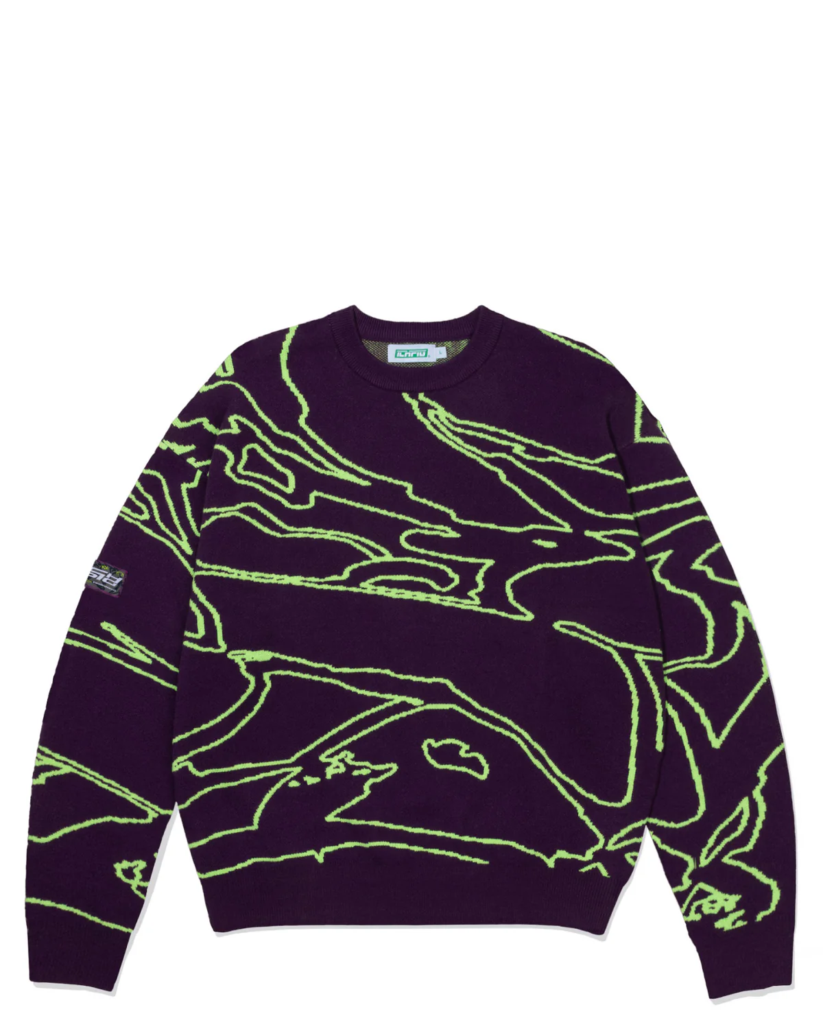 ICHPIG ODYSSEY KNITTED CREW PLUM ICHPIG ODYSSEY KNITTED CREW PLUM