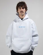 STRIKE CORDLESS HOOD WHITE MARLE / SKY BLUE