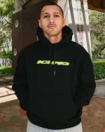 MOTION PULLCORD HOOD BLACK / VOLT