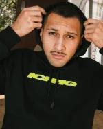MOTION PULLCORD HOOD BLACK / VOLT