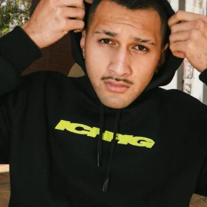MOTION PULLCORD HOOD BLACK / VOLT
