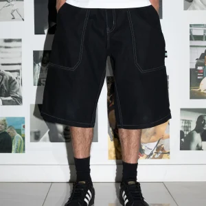 ICHPIG WORKSHOP CANVAS SHORTS FADED BLACK