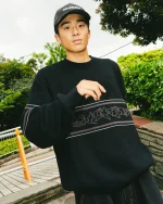 RAZOR KNITTED CREW BLACK