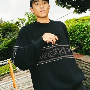 RAZOR KNITTED CREW BLACK